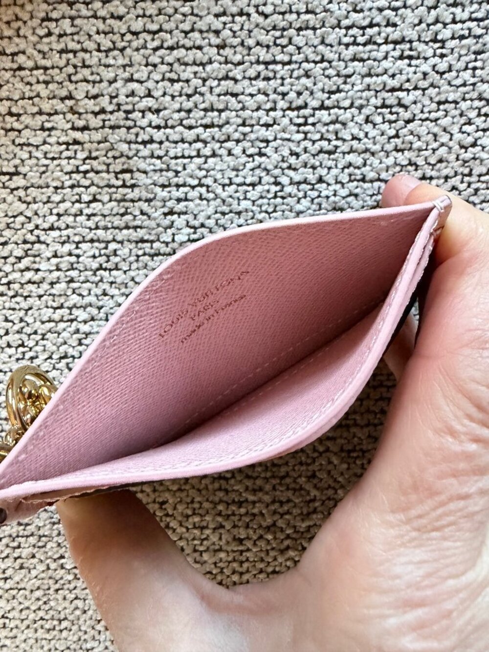 Louis Vuitton Charms Card Holder Case Monogram Pink w/charms! AUTHENTIC - Picture 7 of 7